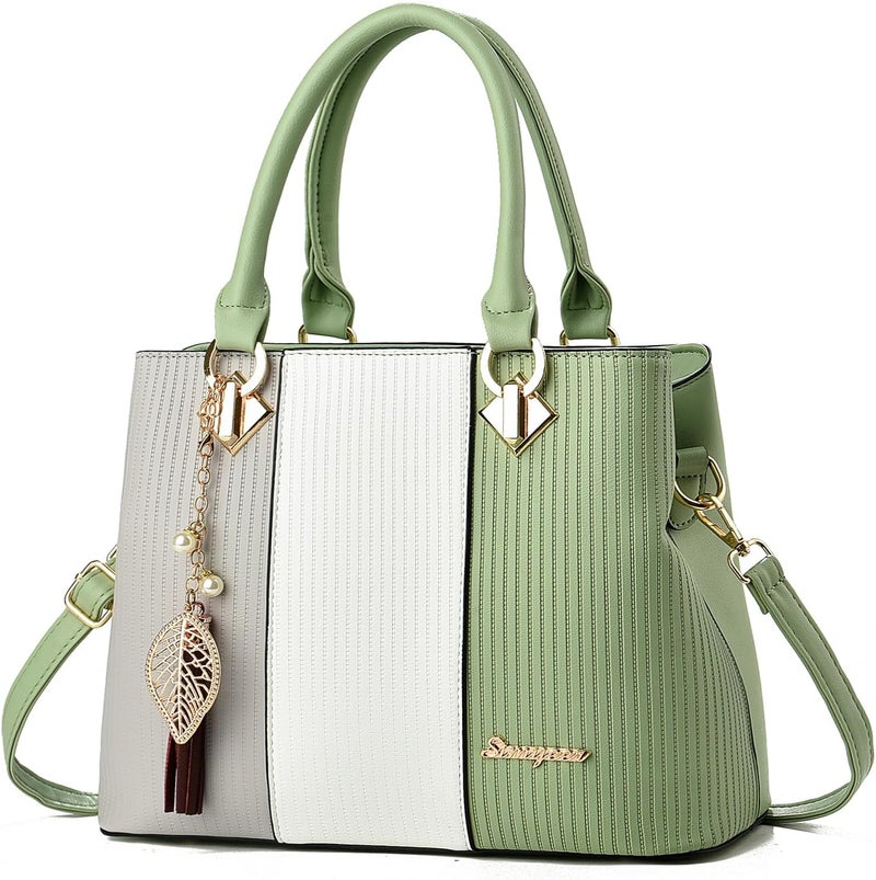 SiMYEER Purses and Handbags for Women Leather Tote Shoulder Bag Medium Satchel Purse Top Handle Bags for Ladies - Image 1